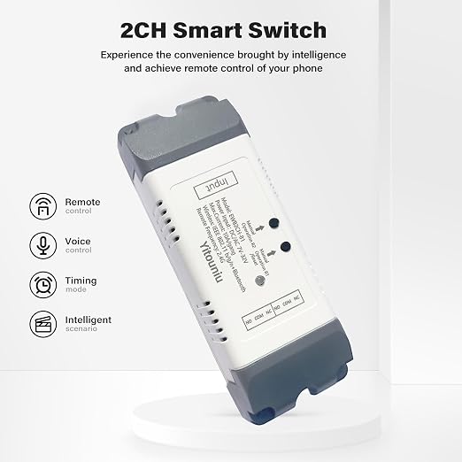 EWeLink 2CH 7-32V WiFi RF Wireless Switching Relay, Point Self-Locking - Image 2