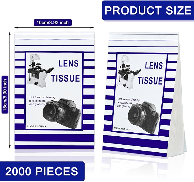 Outus 1500 Pcs Lens Cleaning Paper Tissue and 2 Double Sided Cleaning - Image 3