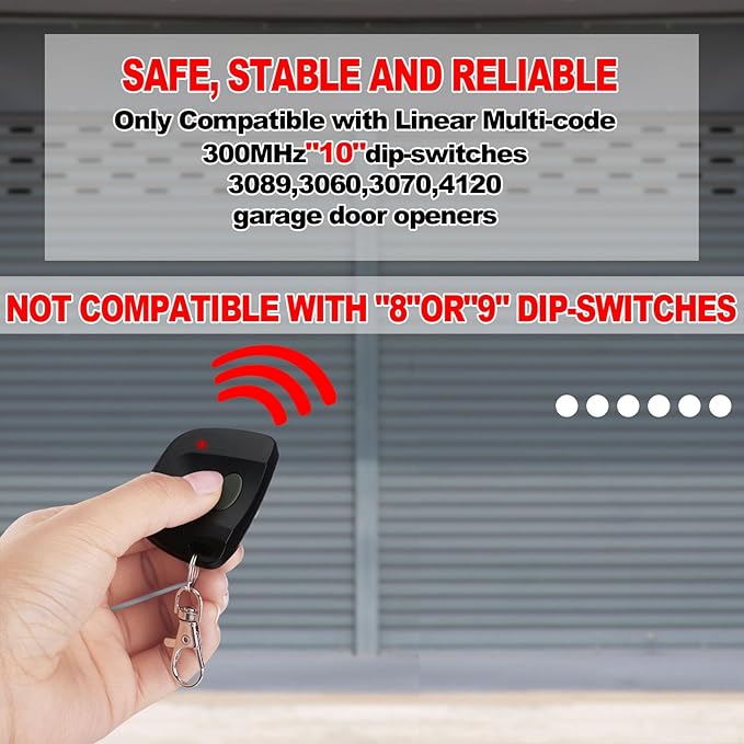 Kingdder 3 Pieces Gate Opener Remote Compatible - Image 5