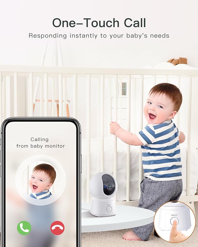 ARENTI WiFi Baby Camera Monitor, 5-inch Screen, Smartphone App, Motion Tracking - Image 5
