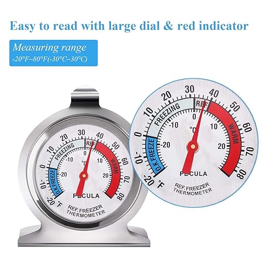 2 Pack Refrigerator Thermometer, 30-30°C/20-80°F, Classic Fridge Thermometer - Image 2