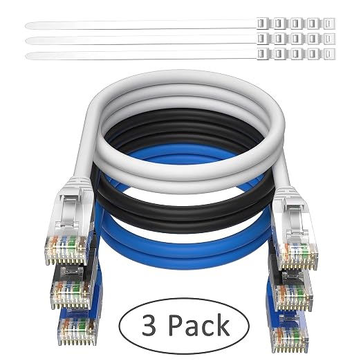 Adoreen 1 Ft-3 Pack Cat 6 Ethernet Cable, High Speed Short Patch Cables - Image 6