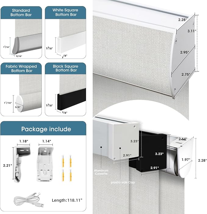 SmartWings Motorized 100% Blackout Shades Blinds, Custom Size, Cordless Window - Image 6