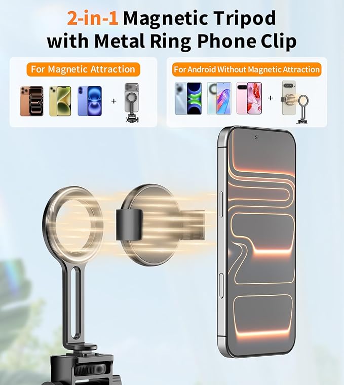 XXZU 74" Magnetic Phone Tripod - Image 2