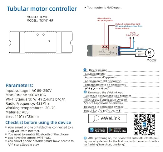 Smart WiFi Relay Switch 10A|Forward/Reverse Motor Controller|Compatible - Image 2