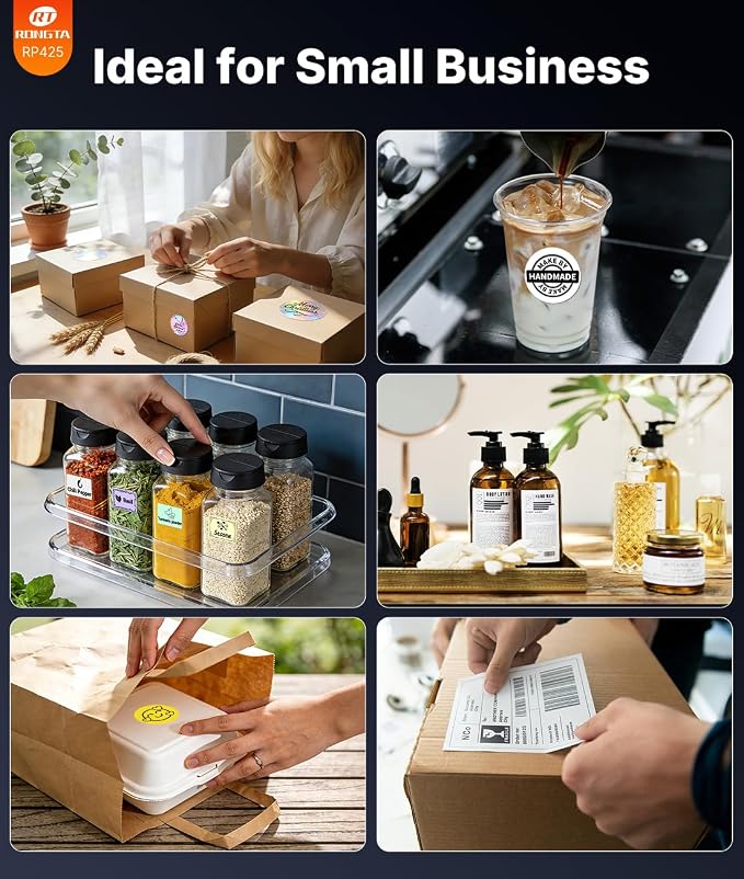 Rongta Bluetooth Shipping Label Printer, Wireless 4x6 Thermal Label Printer - Image 8