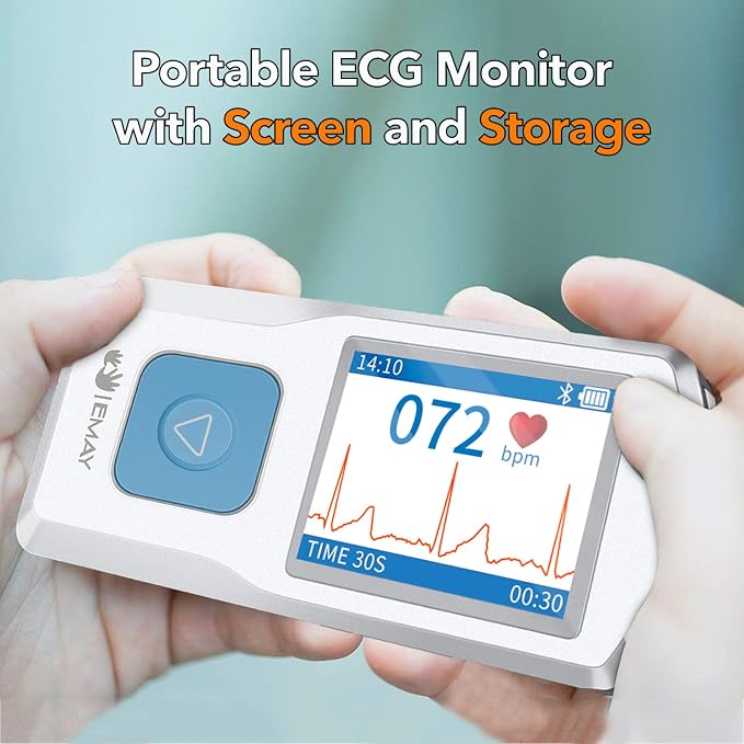 EMAY Portable ECG Monitor | Record ECG and Heart Rate | Compatible - Image 2