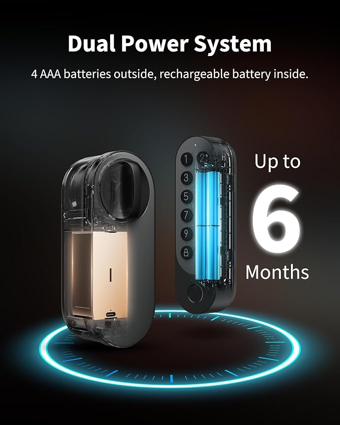 Aqara Smart Retrofit Lock U200 Upgraded Version, Fingerprint Keyless Entry Door - Image 5