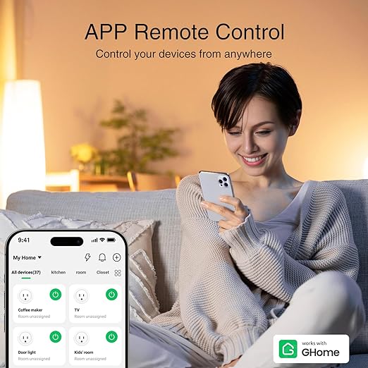 GHome Smart Plug, WiFi Smart Plugs Compatible - Image 2