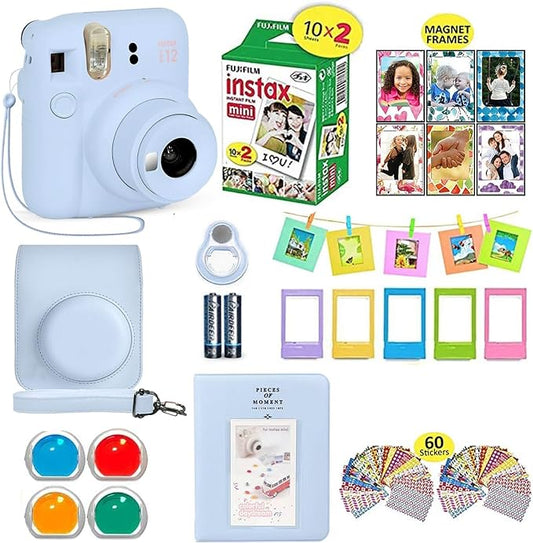 Fujifilm Instax Mini 12 Instant Camera Pastel Blue + Shutter Compatible by FUJIFILM