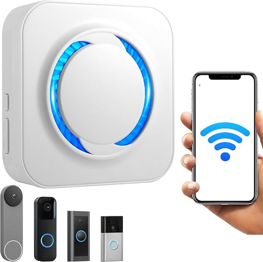 WiFi Wireless Doorbell Chime for Google Nest Ring Blink – No Wiring Needed by Unknown