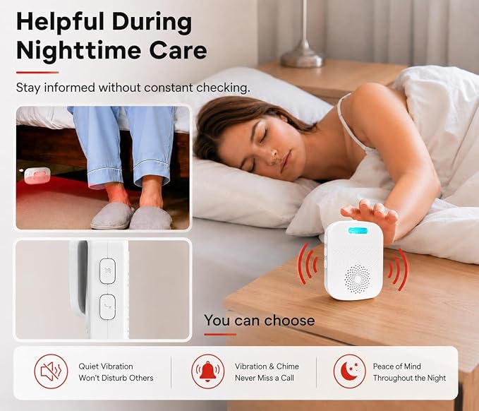 CallToU Bed Alarm for Elderly Adults Sensor Alarm and Fall Prevention for - Image 8