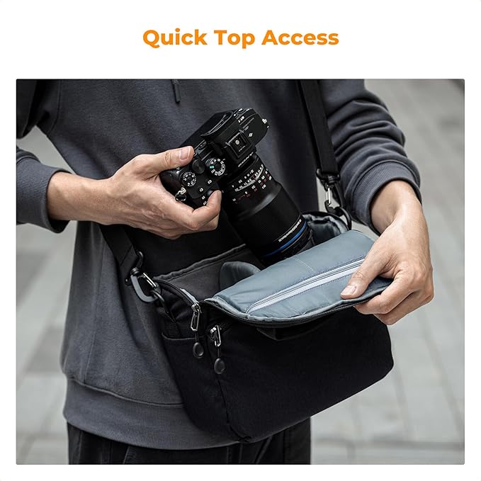 K&F CONCEPT Camera Sling Bag Small Crossbody Camera Case DSLR/SLR/Cute Compact - Image 4