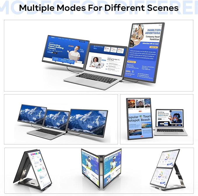 Laptop Screen Extender, 15.6'' 1080P FHD Laptop Monitor Extender - Image 3