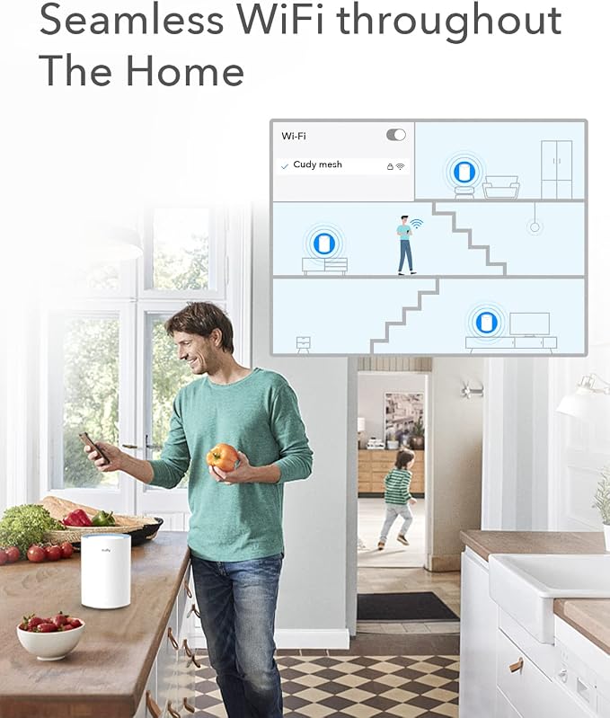 Cudy M1200 1-Pack AC1200 Whole Home Mesh WiFi System, 2.4GHz 5GHz Dual Band - Image 5