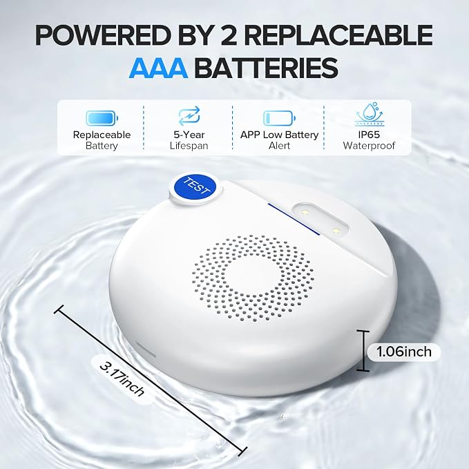 Nuleto WiFi Water Leak Detector 1s, Water Detectors & Alarms, Water Leak Sensor - Image 8