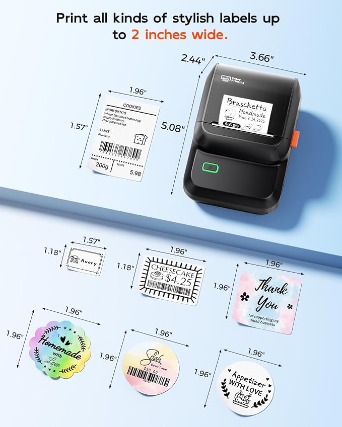 Ponek Label Maker with 3 Tapes, M100 Address Barcode Label Printer, Versatile - Image 8
