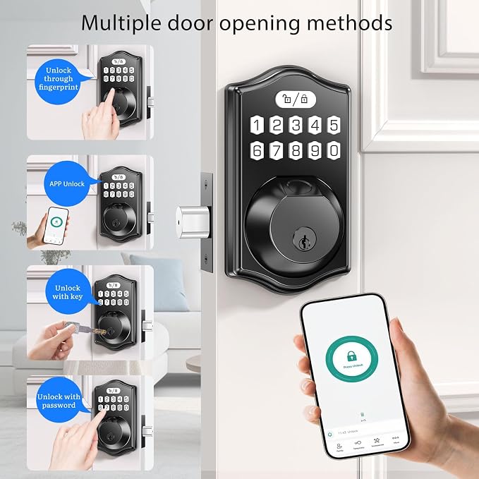 keyless Entry Door Lock deadbolt - Image 2