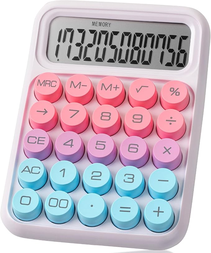 Mr. Pen- Mechanical Switch Calculator, 12 Digit Large LCD Display, Colorful by MrPen