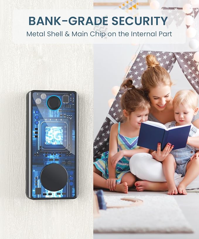 Keyless Entry Smart Deadbolt Lock – Keypad Fingerprint Touchscreen & App Control - Image 7