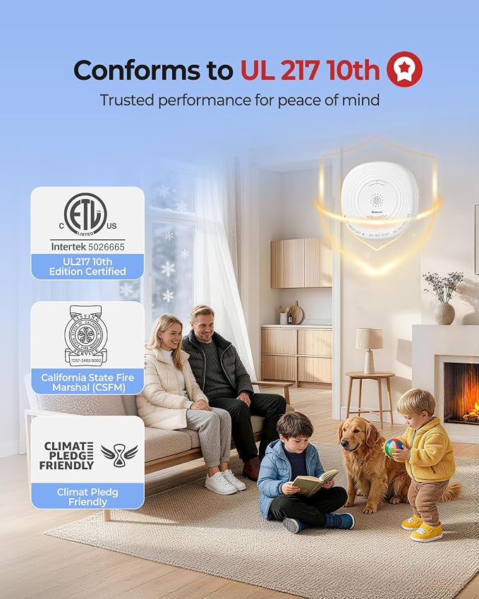 Heiman Smoke Detector 10-Year Sealed Battery Powered, UL 217 10th Certified - Image 3