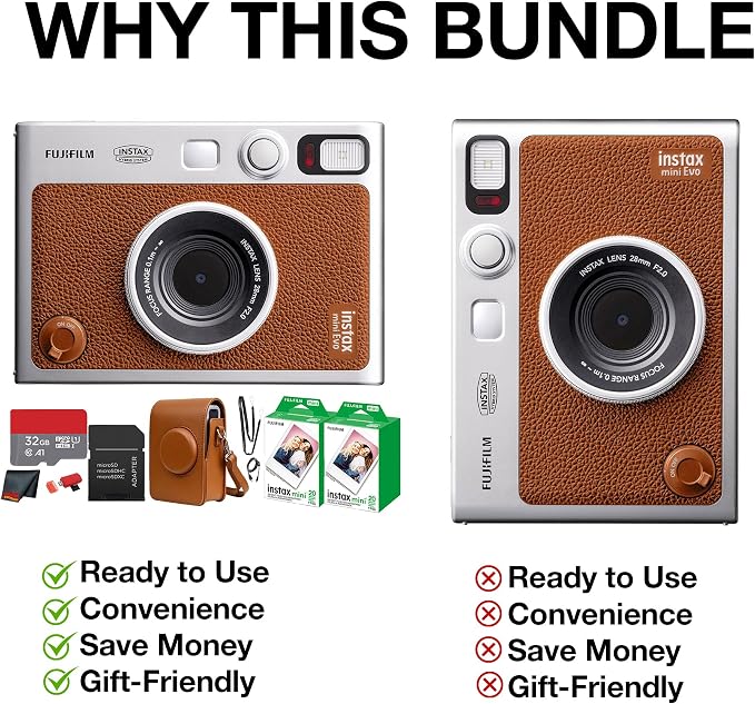 Fujifilm Instax Mini EVO Hybrid Instant Camera Bundle - Image 4