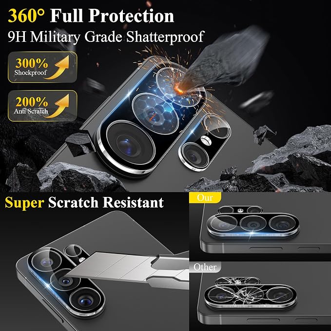 4 Pack for Samsung Galaxy S26 Ultra Camera Lens Screen Protector, 9H Tempered - Image 3