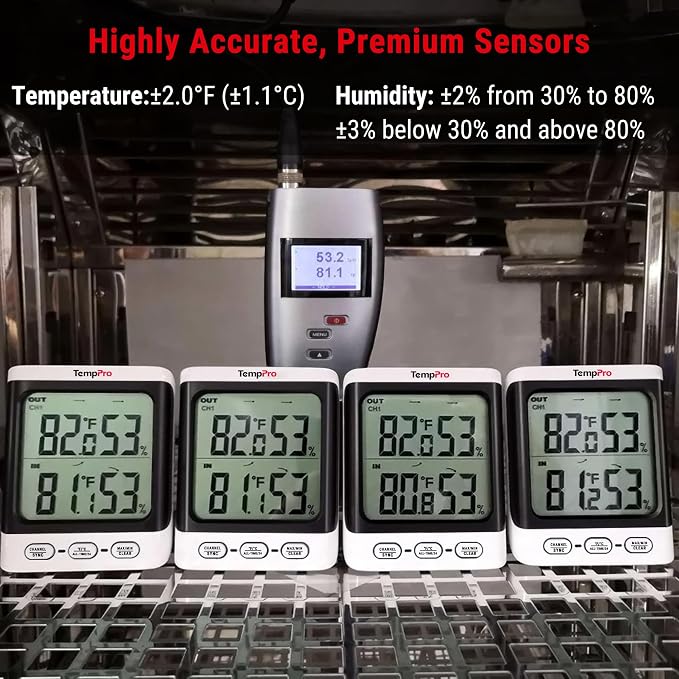 TempPro Indoor Outdoor Thermometer Wireless, 500 ft Outside Thermometer - Image 7