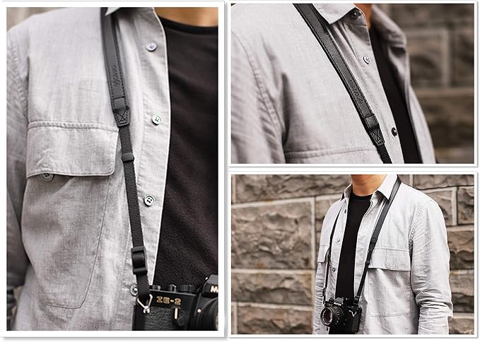 CP008 Leather Camera Shoulder Neck Strap compatible - Image 8