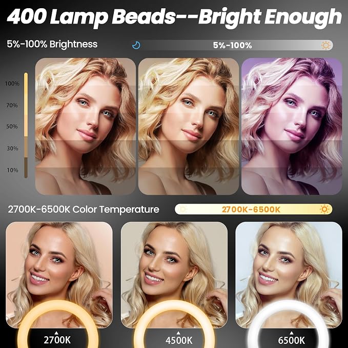 18" Foldable Ring Light with Stand - Image 4