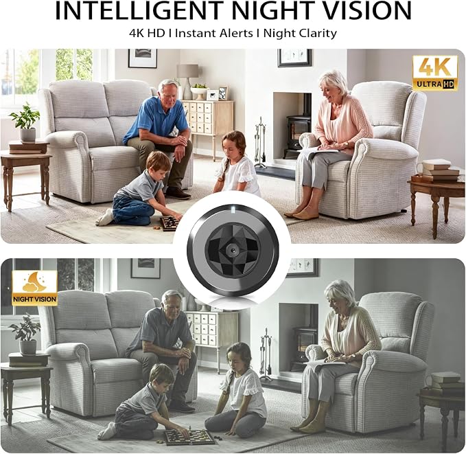 4K Indoor Security Hidden Camera: Mini Spy Camera - Image 4