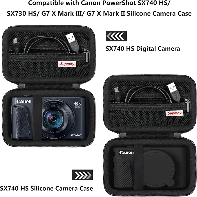 Hard Carrying Case for Canon PowerShot SX740 HS/ SX730 HS/ SX720 HS/ SX620 HS/ - Image 3