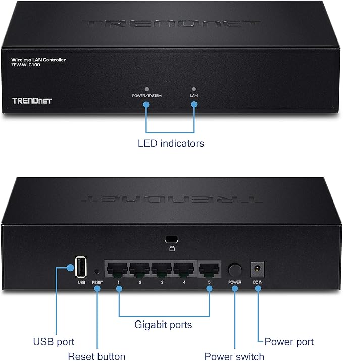 TRENDnet Wireless LAN Controller, Built-in 5-Port GB Switch, Compatible with: - Image 2
