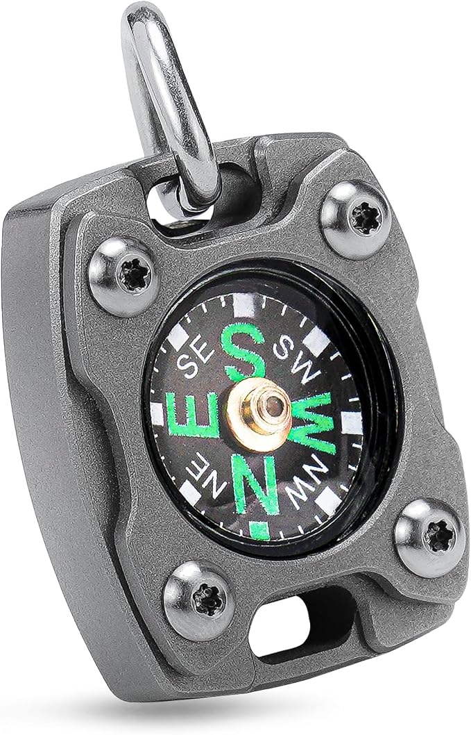 MecArmy Mini Titanium/Brass Compass, Waterproof IPX5 Pocket Compass - Image 8