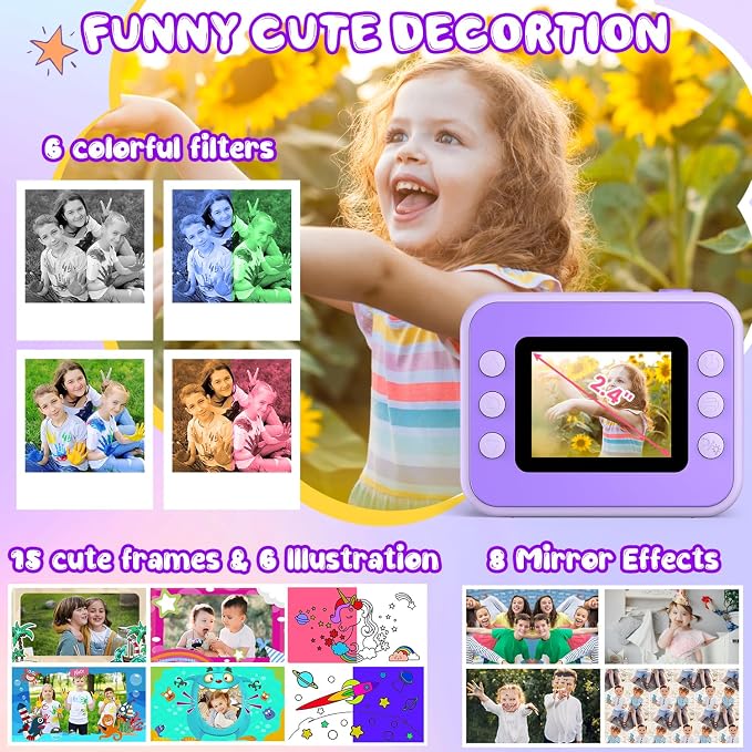 Kids Camera Instant Print, Christmas Birthday Gifts - Image 4