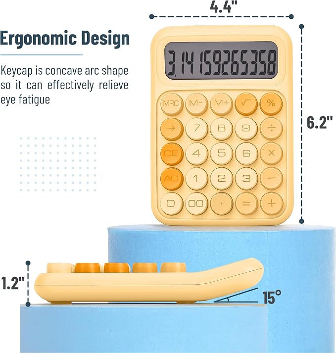 Mr. Pen- Mechanical Switch Calculator, 12 Digit Large LCD Display, Mechanical - Image 2