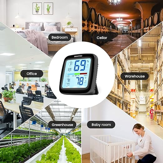 SMARTRO SC42 Professional Digital Hygrometer Indoor Thermometer Room Humidity - Image 5