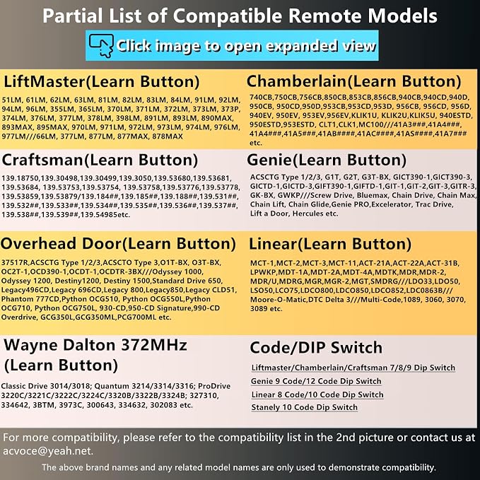 Universal Garage Door keypad for Chamberlain Liftmaster Genie Linear Multi-Code - Image 3