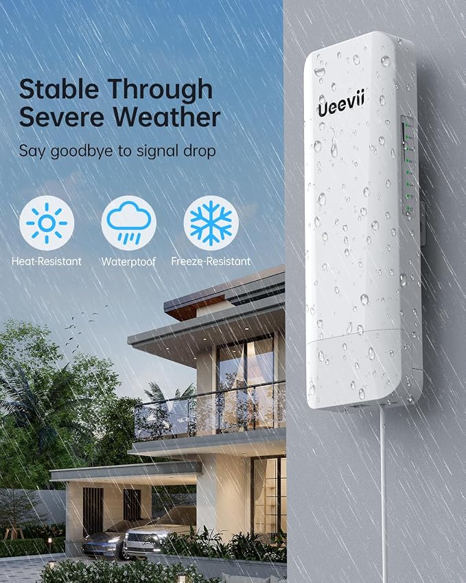 Wireless Bridge Point to Point Outdoor: Ueevii 5.8GHz Dual 100Mbps WiFi Bridge - Image 5