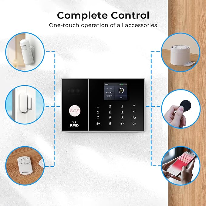 PGST WiFi Home Alarm Security System, Wireless DIY Smart Home Burglar Security - Image 2