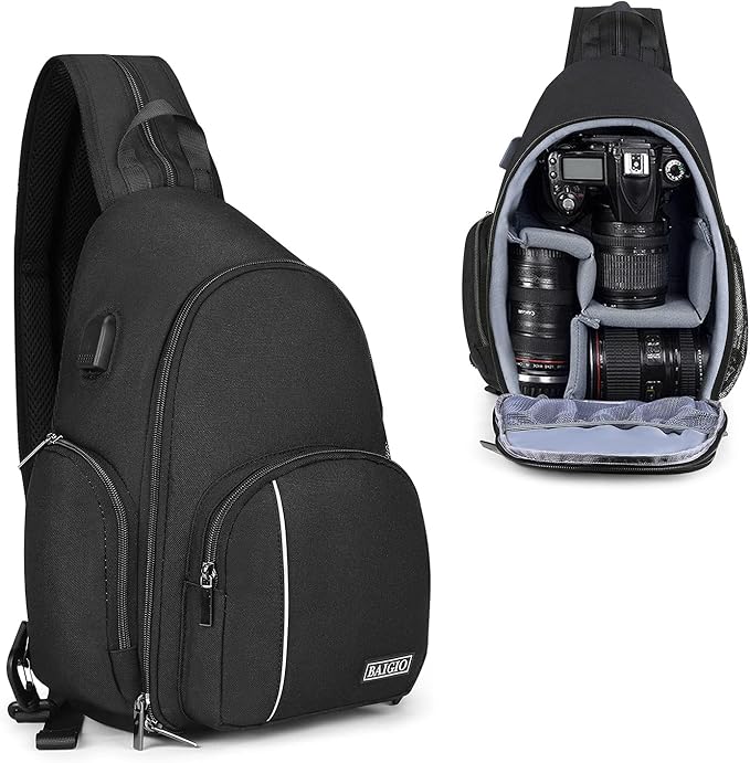 BAIGIO Camera Sling Bag Small Camera Backpack by BAIGIO