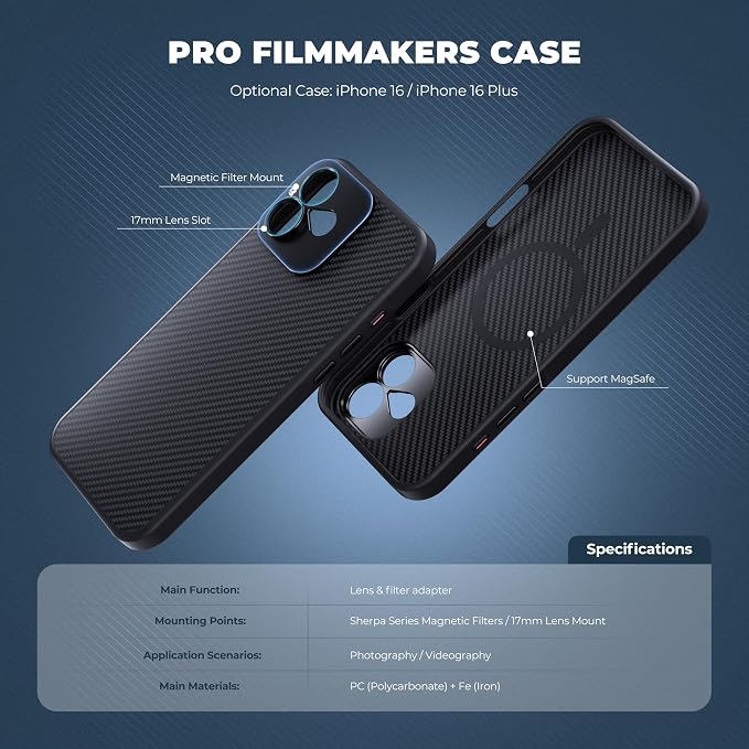 FREEWELL Pro Filmmaker Case for iPhone 16-17mm Lens & Magnetic Filter Mount - Image 5