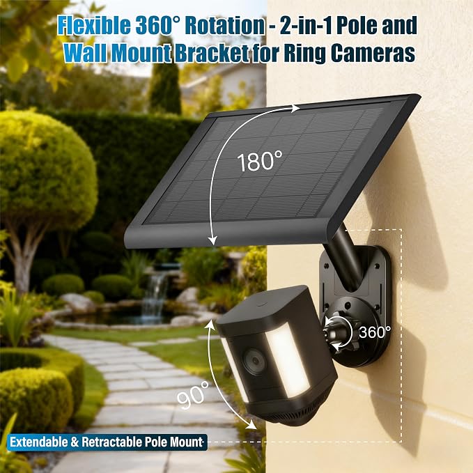 2-in-1 Wall and Pole Mount for Ring Cameras | Compatible - Image 5