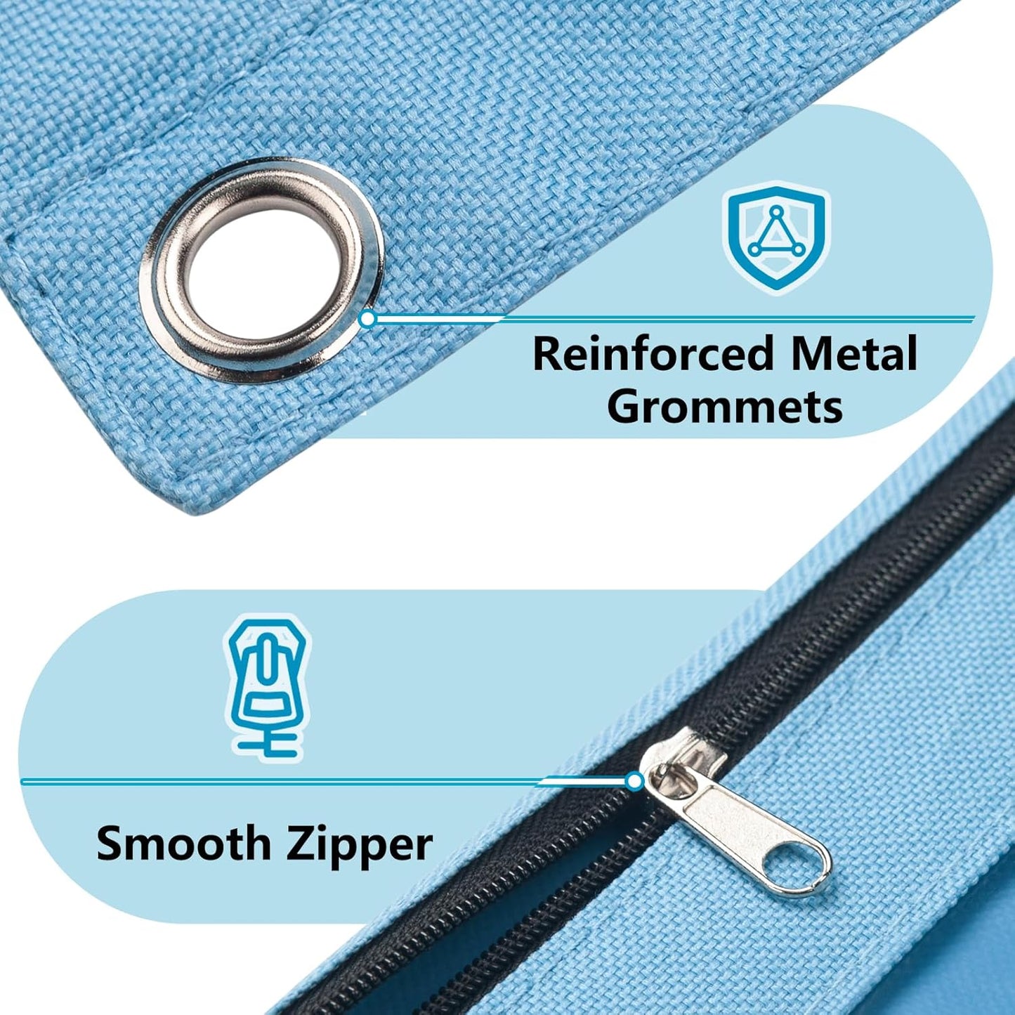 Forvencer 6Pack Pencil Pouches for 3 Ring Binder, Smooth Zipper 3 Ring Binder Pencil Pouch, Multi-Color Pencil Case for Binder, Clear Top Binder Pencil Pouch, Pencil Bag with 3 Re-enforced Grommets