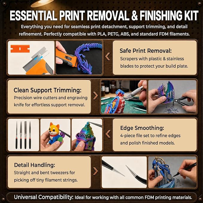 3D Printer Tools, 38-Piece 3D Printer Maintenance Kit, Deep Hotend Unclogging - Image 5