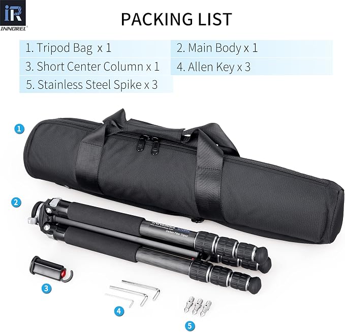 Carbon Fiber Tripod-INNOREL GT284C Professional Compact Portable Tripod - Image 7