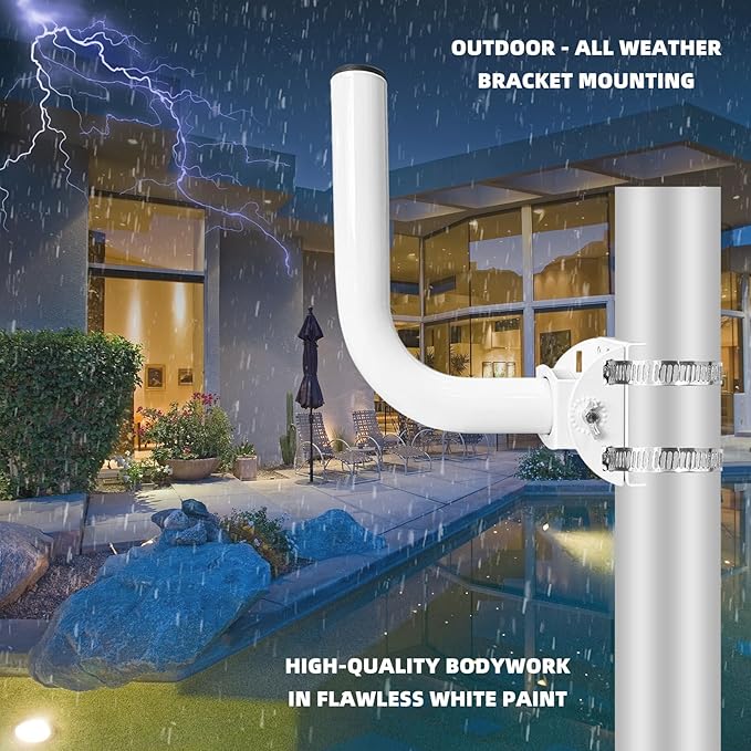 Universal Wireless Bridge Bracket Mount, 3 Pack J Pole Mounts, Adjustable Pole - Image 4
