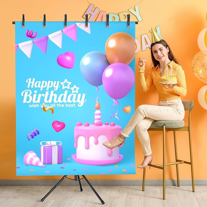 Forlogic Portable T-Shape Backdrop Stand Support Kit 8x5.3ft, Adjustable Photo - Image 9
