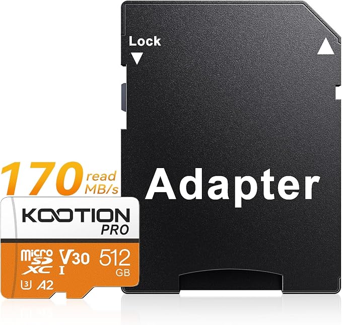 KOOTION 512GB Micro SD Card Up to 170MB/s, microSDXC UHS-I Memory Card - Image 2