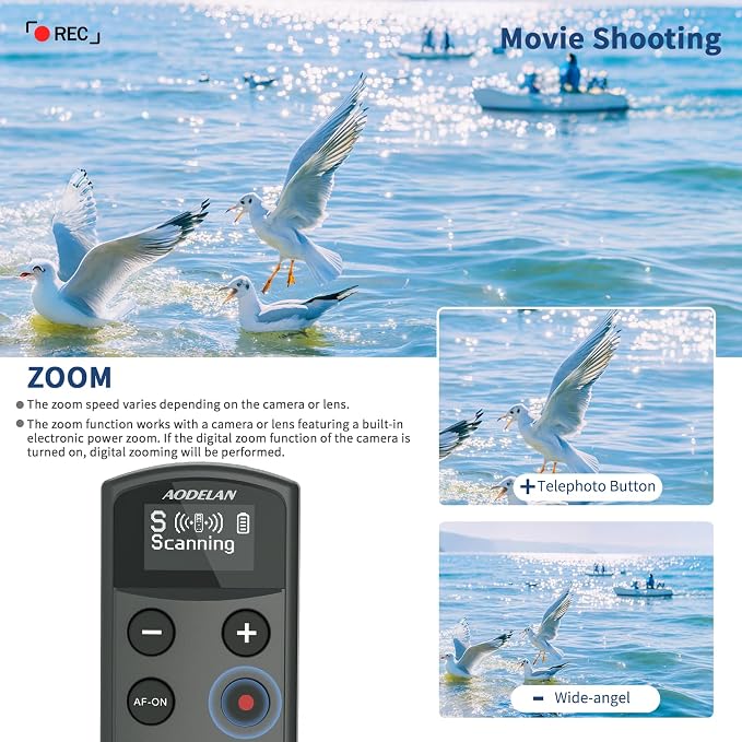 for Sony Camera Rechargeable Shutter Release, AODELAN Wireless Remote Control - Image 4